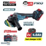 Bormann PRO BBP3651X44CA Батериска Аголна брусалка