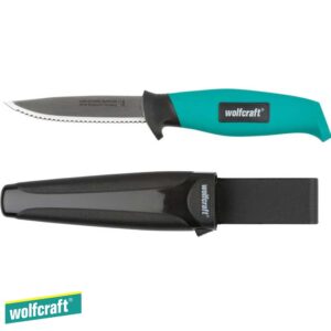 Wolfcraft Нож со мазно сечило 95mm во футрола