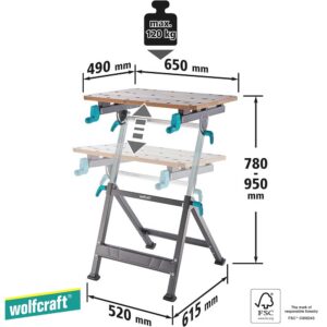 Wolfcraft MASTER 650 ERGO работна маса