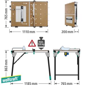 Wolfcraft MASTER cut 2600 мултифункционална работна маса