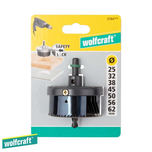 Wolfcraft Круна за дрво и гипс-картон 7 делна Ø 25-62 mm