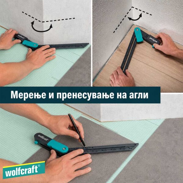 Wolfcraft Аголник за пренесување на агли и паралелно обележување