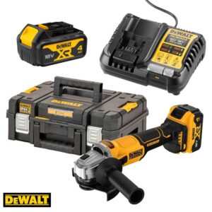 DEWALT DCG407M2T 18V XR Аголна брусилка 125mm со 2×4Ah и TSTAK
