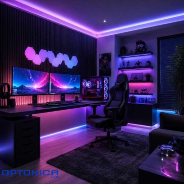 OPTONICA RGB LED лента сет 5 m со Bluetooth Music контролер