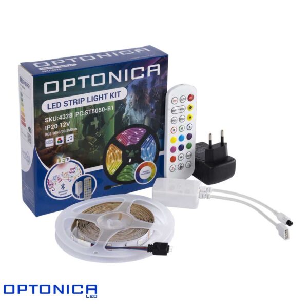OPTONICA RGB LED лента сет 5 m со Bluetooth Music контролер