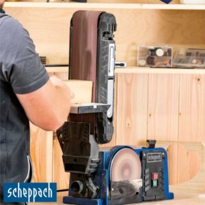 Scheppach BTS900 Комбинирана брусилка со лента и диск 370W