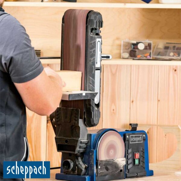 Scheppach BTS900 Комбинирана брусилка со лента и диск 370W