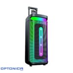 OPTONICA Portable Party Bluetooth звучник 2×8" со 2 безжични микрофони