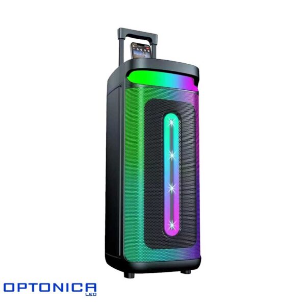 OPTONICA Portable Party Bluetooth звучник 2×8" со 2 безжични микрофони